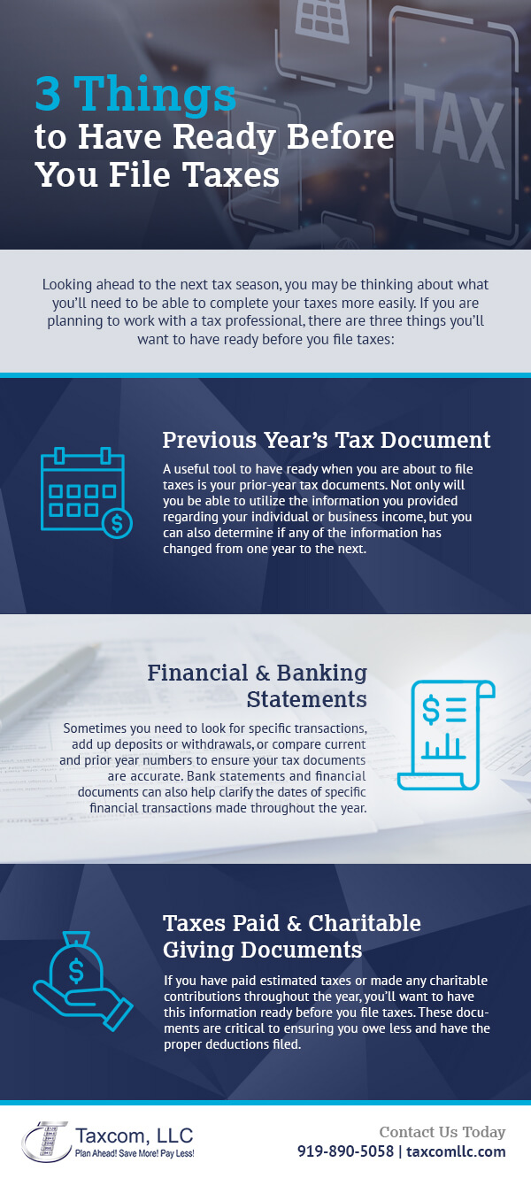 Three Things to Have Ready Before You File Taxes